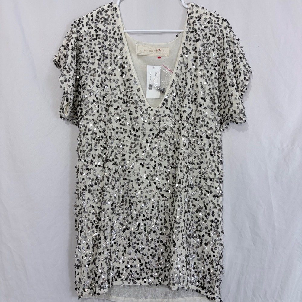 Jen's Pirate Booty Beaded Sequin Mini Dress Boho Festival NWT